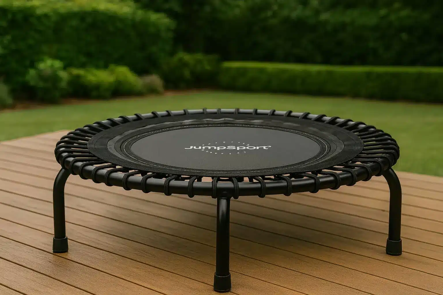 JumpSport 350 rebounder JumpSport 350 rebounder on a patio