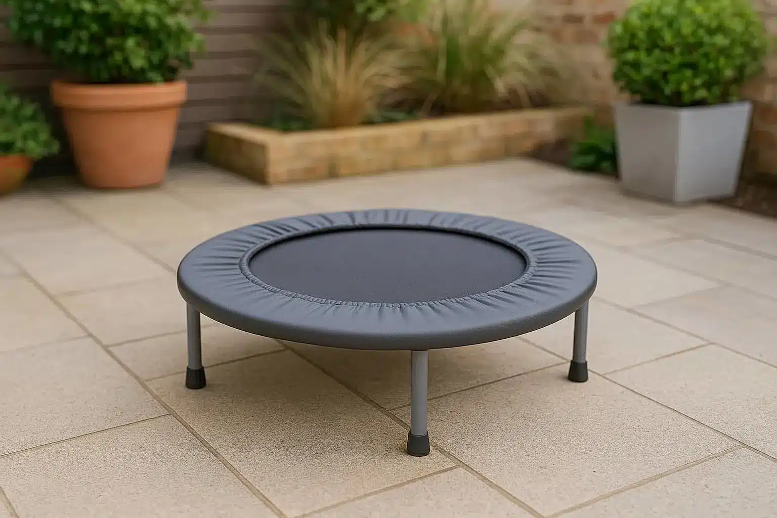 Rebounder on a patio Rebounder on a patio