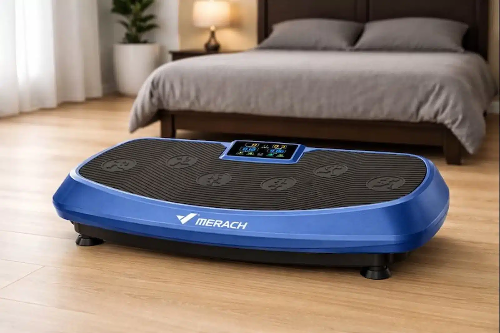 MERACH CV50 MERACH CV50 vibration plate on a bedroom floor