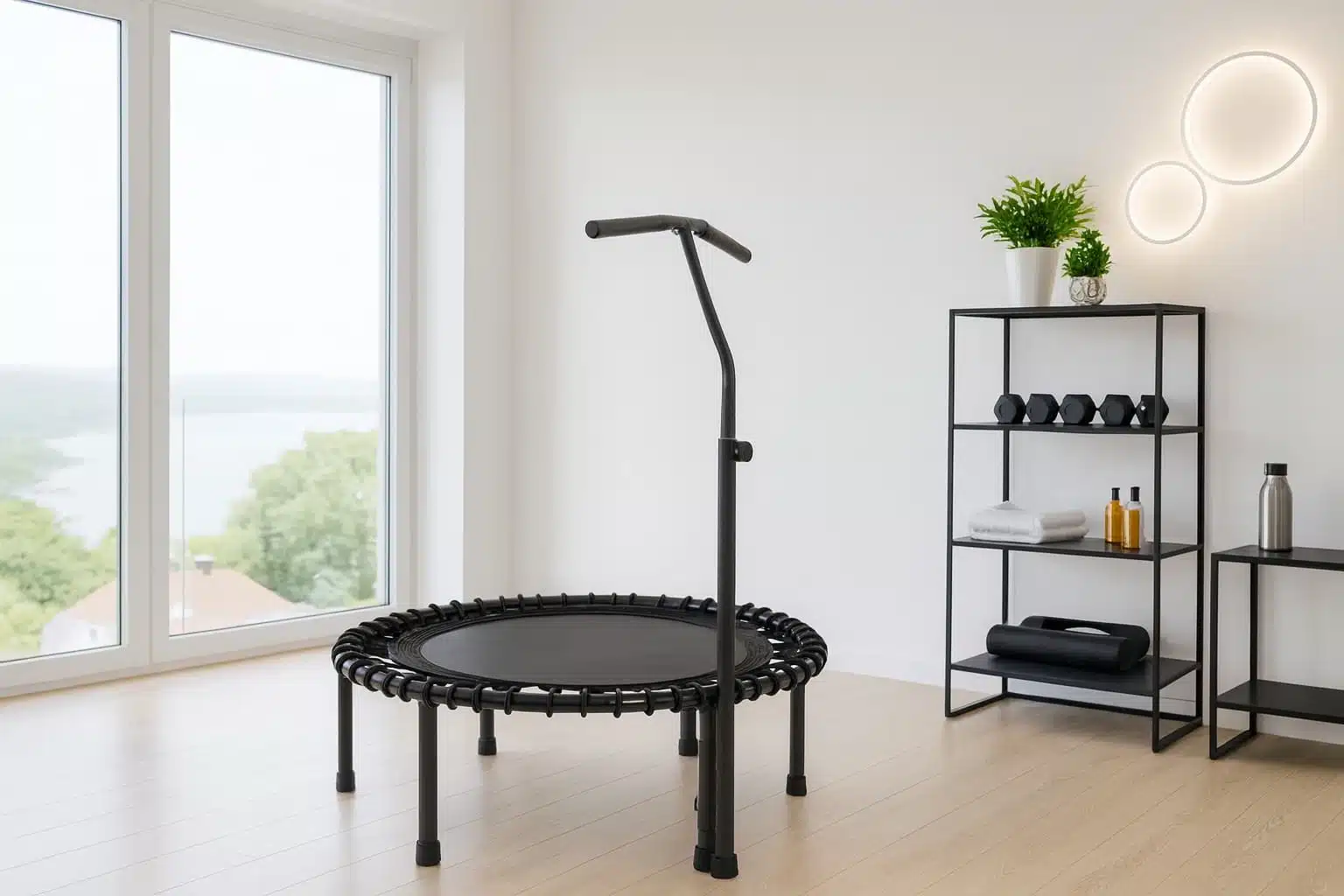 MXL FIT Bounce PRO Bungee Rebounder MXL FIT Bounce PRO Bungee Rebounder in a home gym