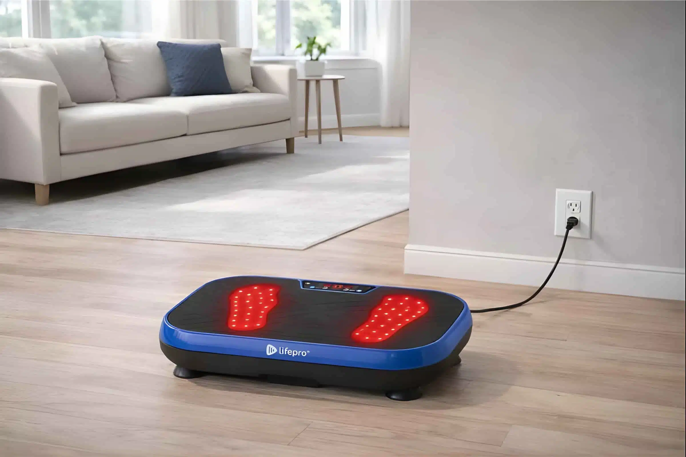 Lifepro VibraRed vibration plate with red light therapy feature Lifepro VibraRed vibration plate with red light therapy feature