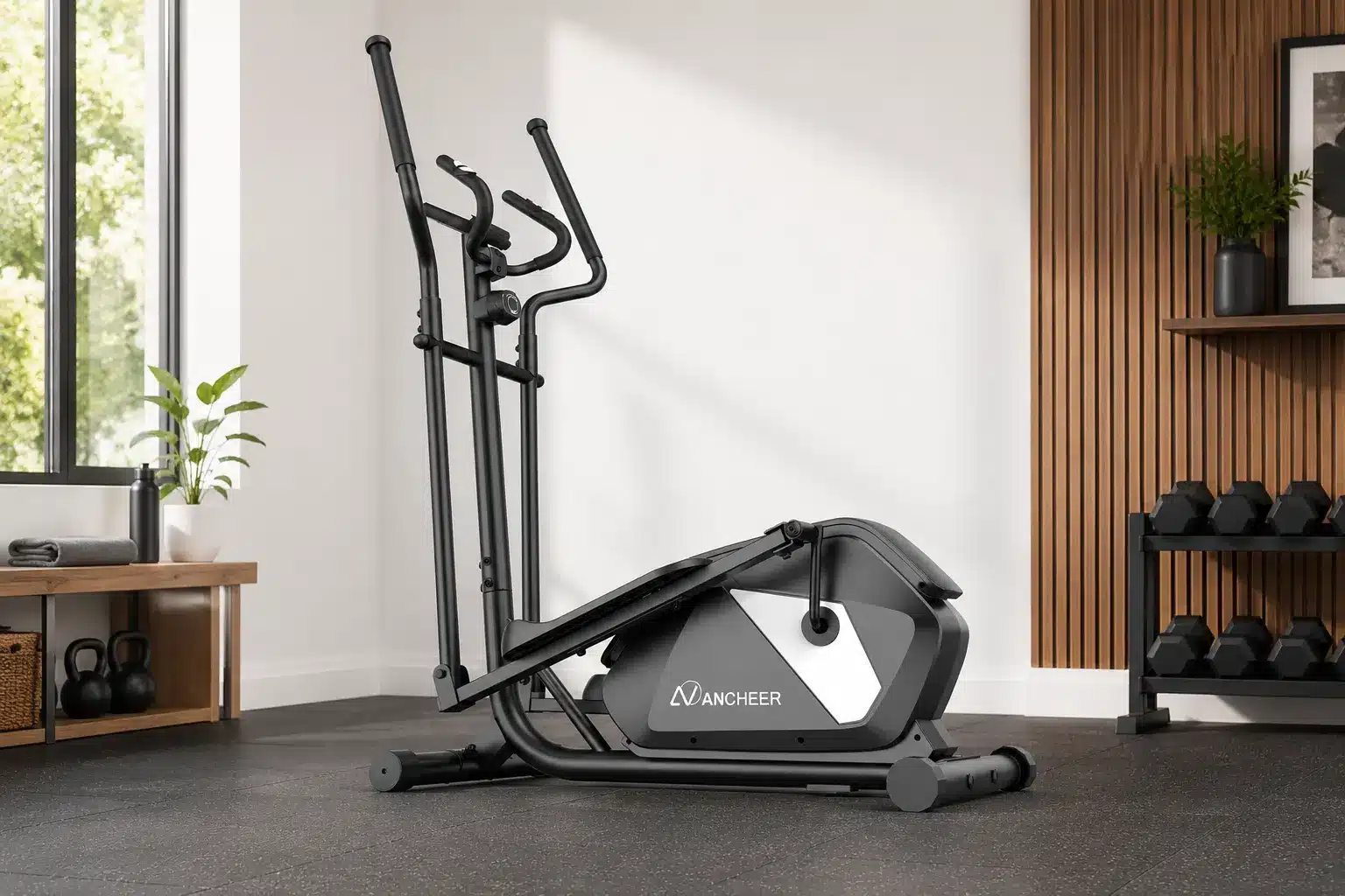ANCHEER Elliptical ANCHEER Elliptical in a home gym