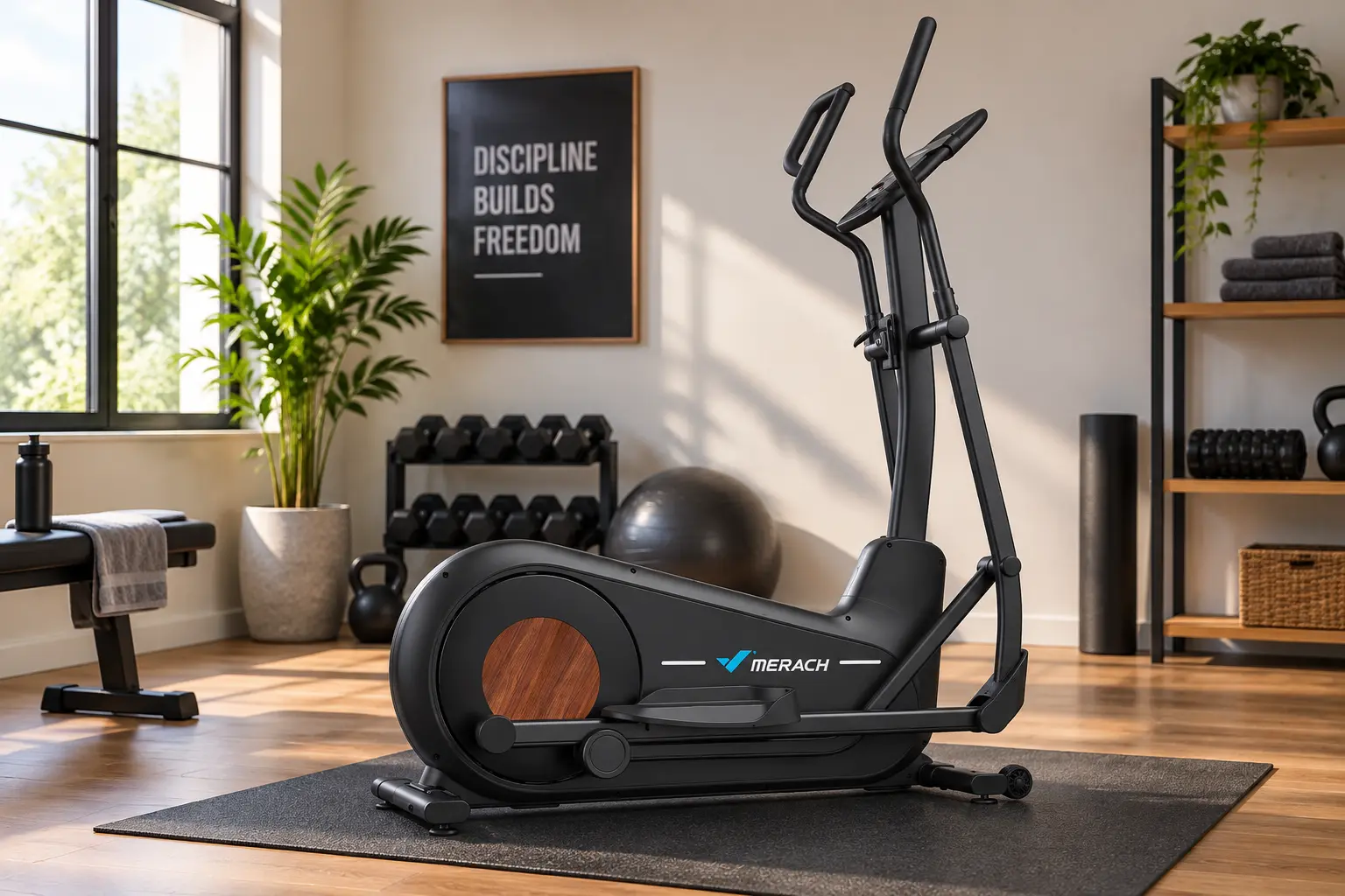 MERACH Elliptical MERACH Elliptical machine in a home gym