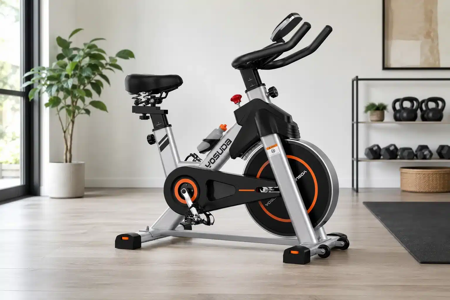 YOSUDA Exercise bike YOSUDA Exercise bike in a modern home gym