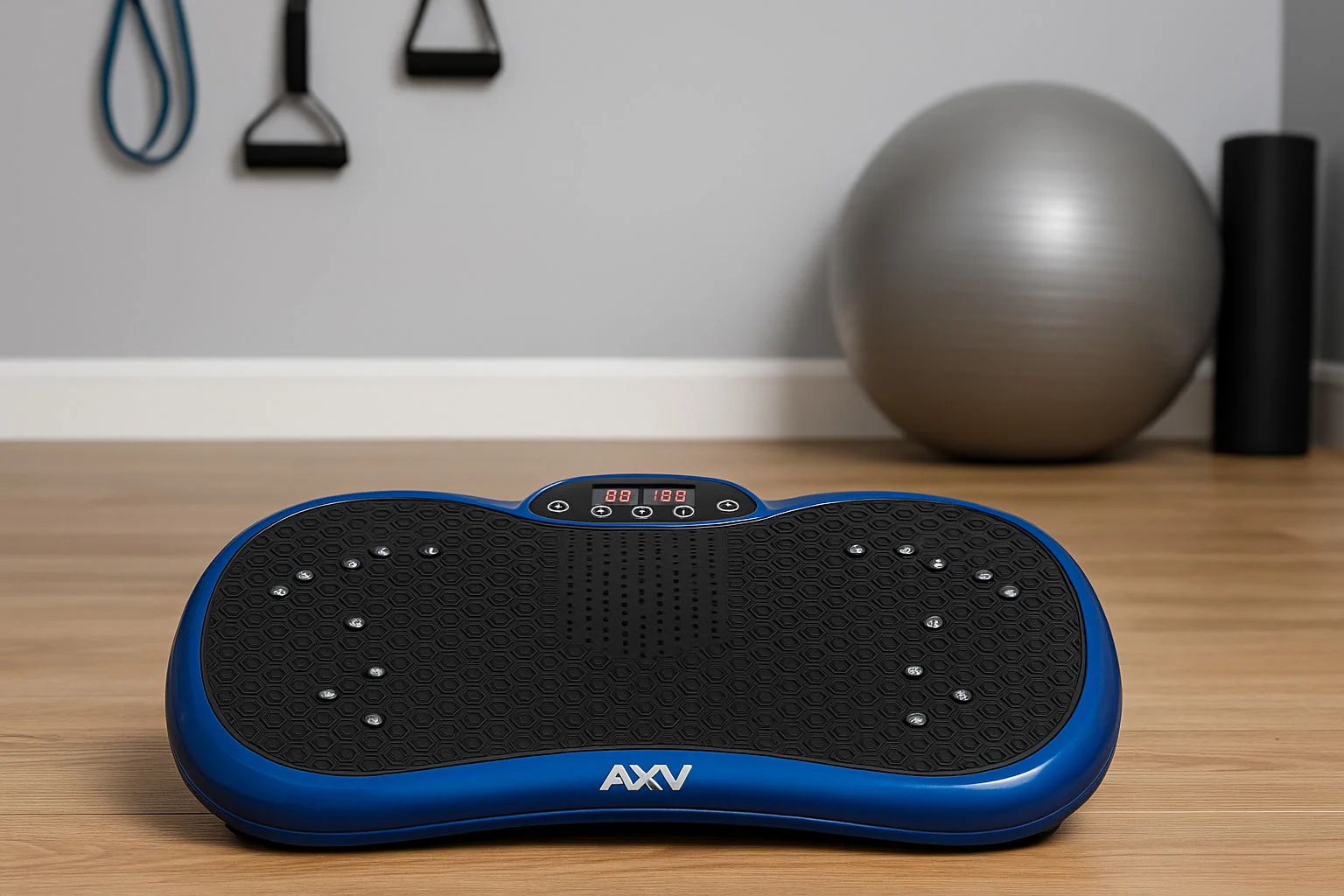 AXV Vibration Plate Exercise Machine in a room on the floor