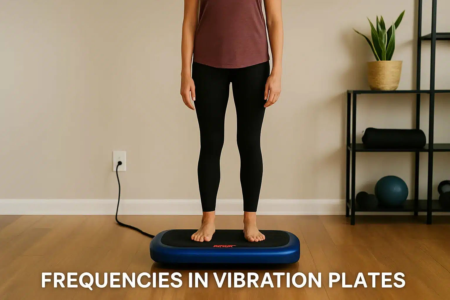 Frequencies in Vibration Plates featured image showing a woman standing on a vibration plate