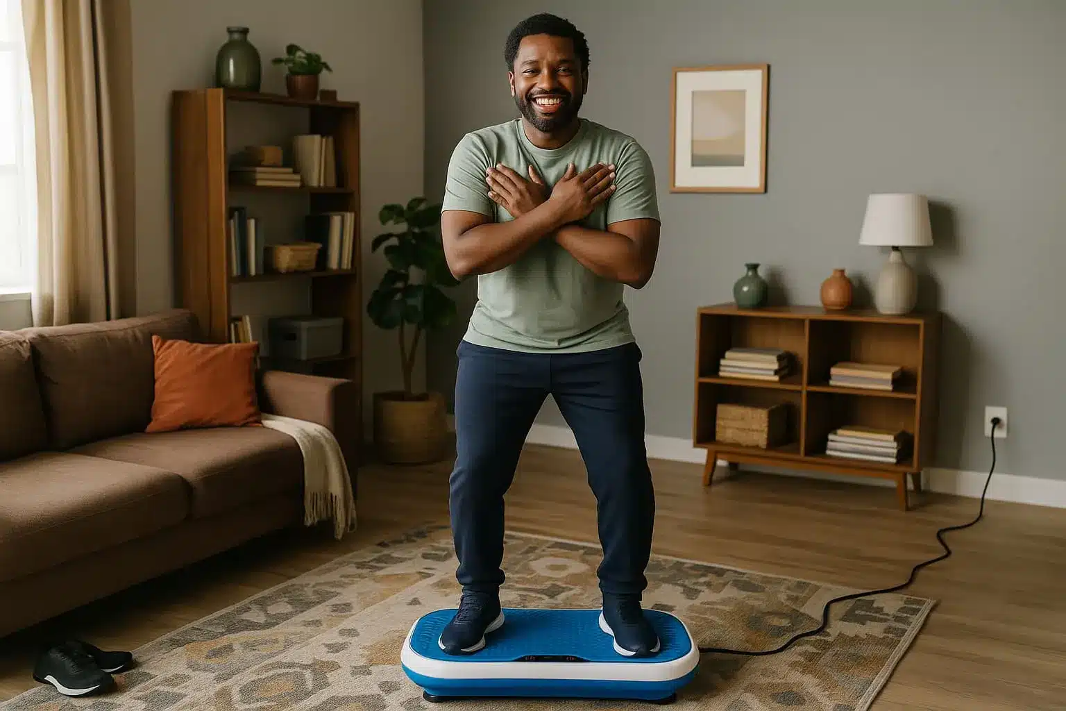 Safe and stable vibration plate position