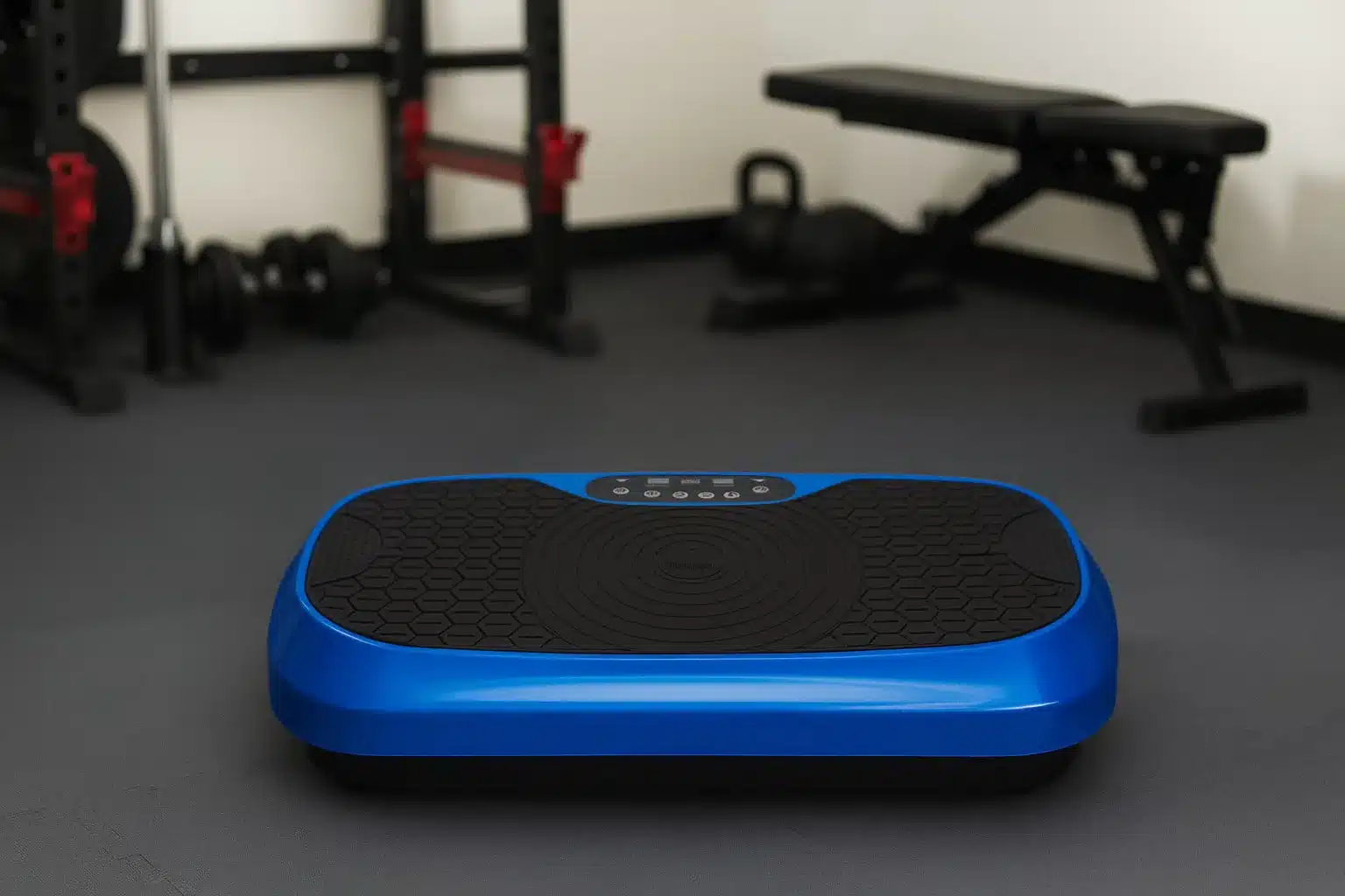 LifePro Waver Mini vibration plate in a home gym