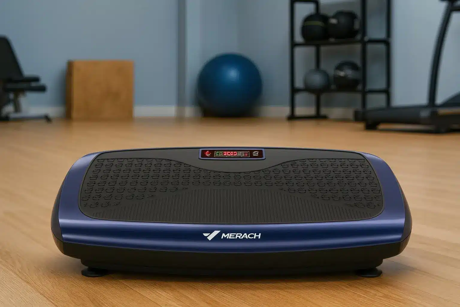 MERACH 4D vibration plate in a home gym