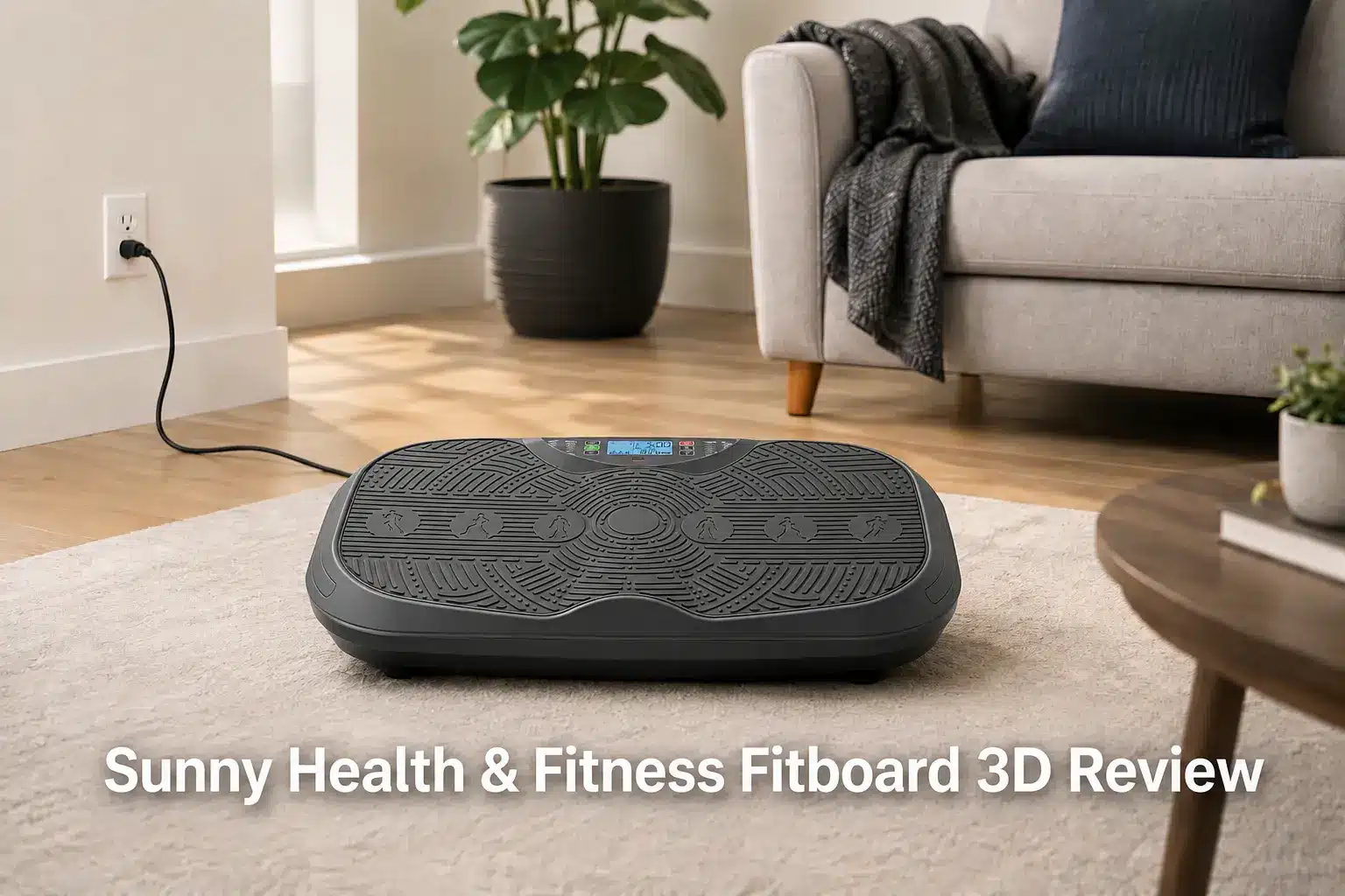 Sunny Health & Fitness Fitboard 3D in a living room